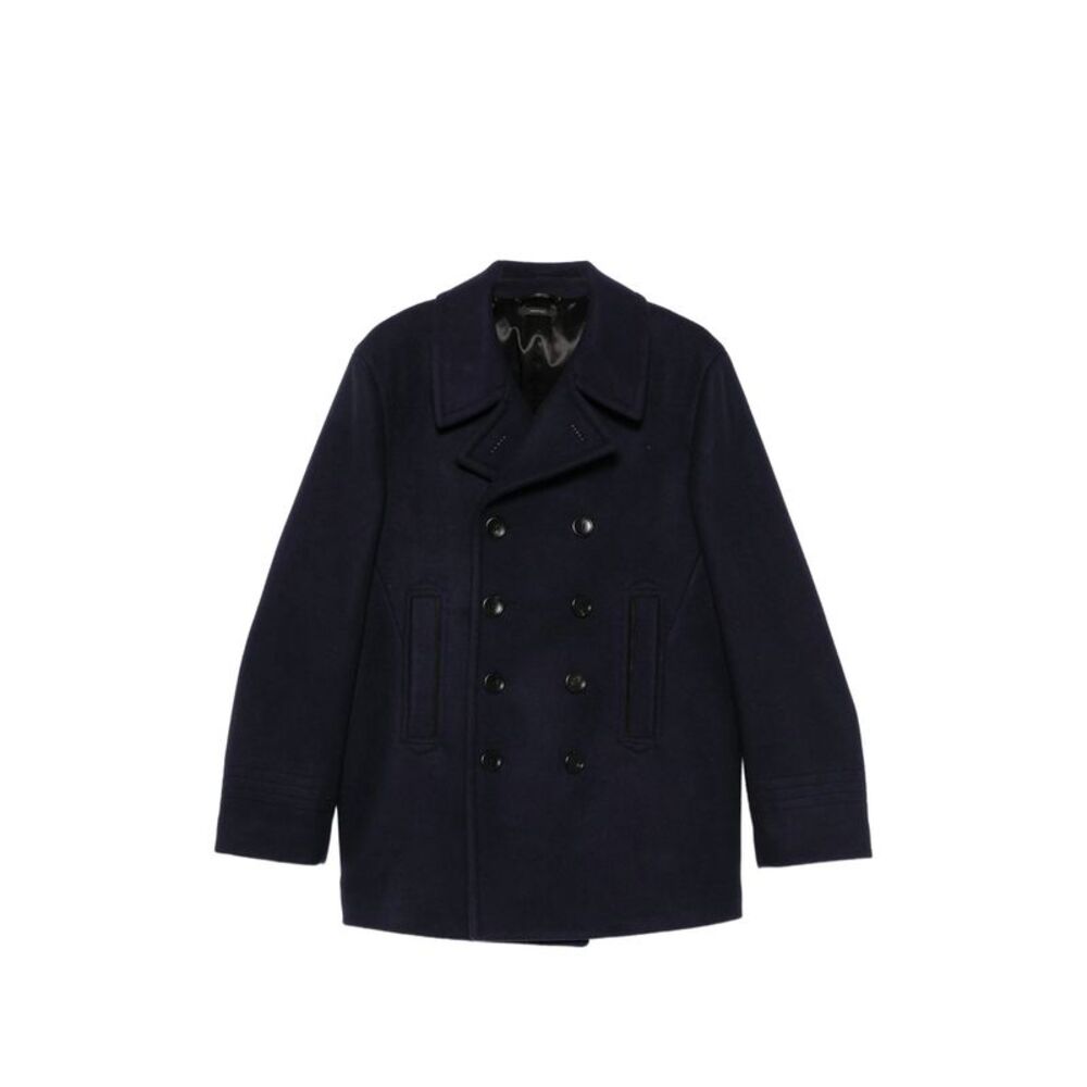 Tom Ford Blue Coats - Peacoats Men